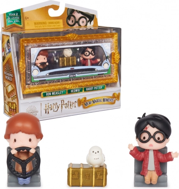 Harry Potter mini figūriņas Harijs un Rons ar piederumiem – Micro Magical Moments dubultiepakojums