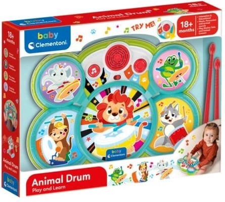 Baby Clementoni Interactive Drum with Animal Motifs