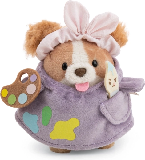 NICI MyMochi plush Cocker Spaniel Brushy 8 cm with painter costume and brush