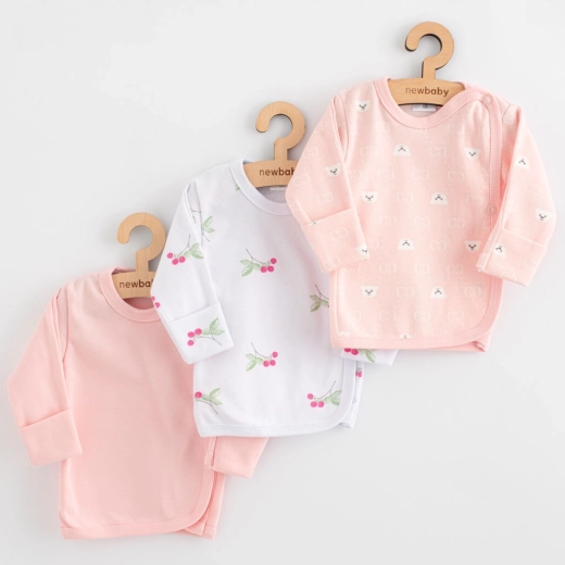 Zīdaiņu krekliņš New Baby Classic II, 3 gab., meitenēm, izm. 62 (3–6 mēneši)