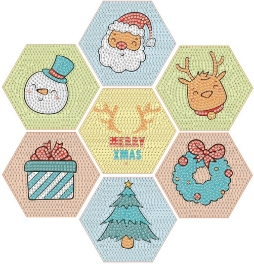 2Kids Toys diamond painting – Christmas coasters (DIY set)