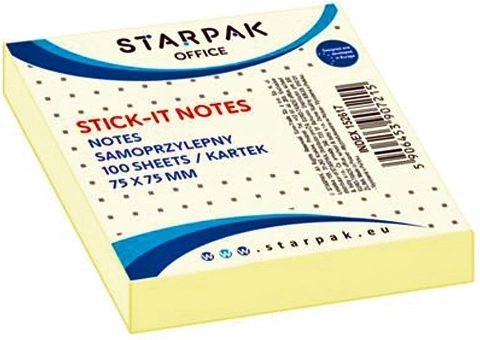 Stick-it yellow sticky notes 7.5 cm