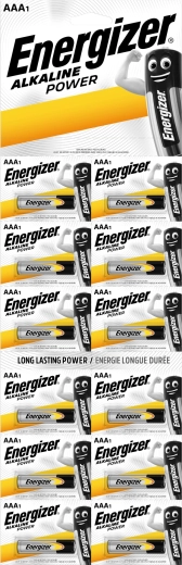 Energizer Power Alkaline AAA micro batteries, 12 pcs