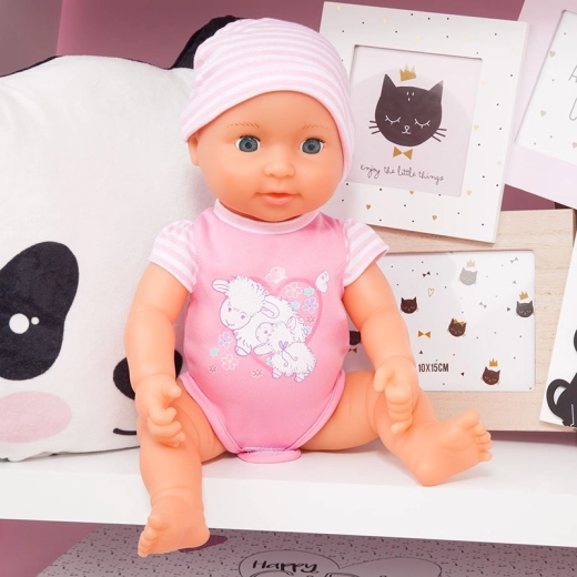 Sleeping eyes and adorable outfit