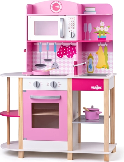 Realistic features: sink, opening doors and turning knobs
