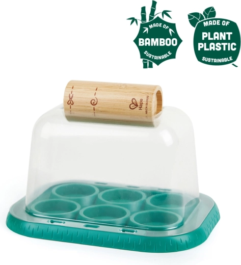 Hape Nature Fun bambusa mini siltumnīca mazajiem dārzniekiem