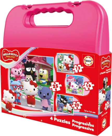Educa progressive puzzle in a case Hello Kitty 4-in-1 (12–25 pieces)