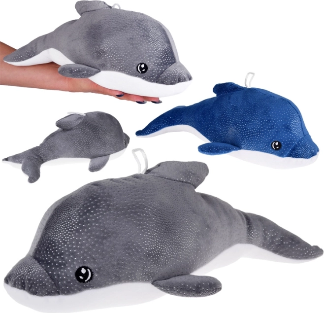 Plīša delfīns, zils