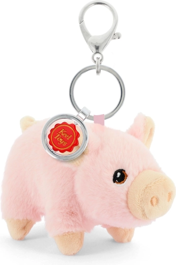 Keeleco pink pig bag charm 12 cm