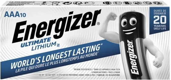 Energizer Ultimate Lithium AAA litija baterijas 10 gab.