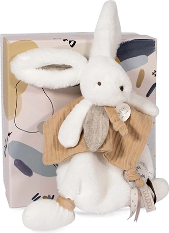 Doudou plīša zaķītis ar mīļmantiņu, bēšs, 25 cm
