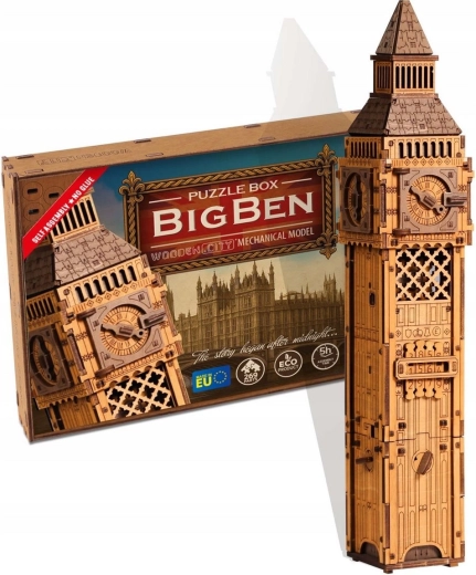 Koka 3D puzle Escape kaste Big Ben 269 detaļas – WOODEN CITY