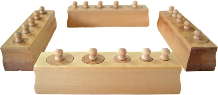 Montessori cilindri ar rokturiem – samazinātā versija - 1 gab.