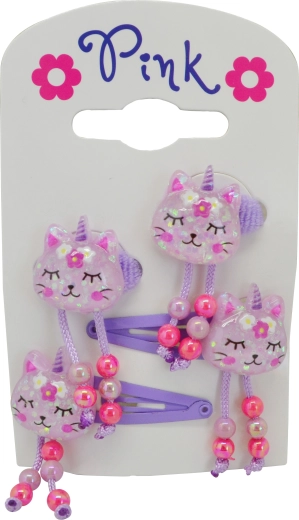 Unicorn and Cat Hair Accessories – Set of 4