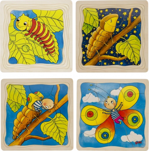 Developmental wooden puzzle Butterfly GOKI