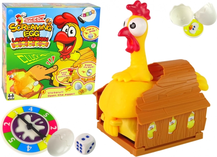 Ģimenes spēle SCREAMING EGG – kliedzoša vista un lidojoša oliņa