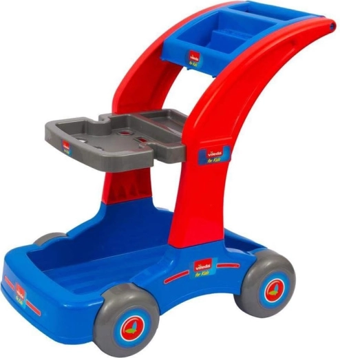 Rolling trolley with storage compartments