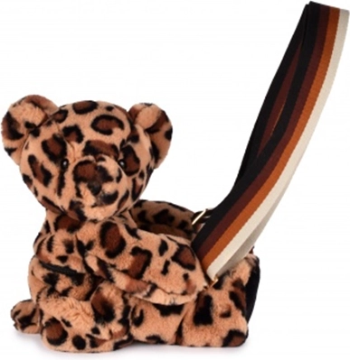 Doudou plīša plecu soma leoparda rakstā 30 cm