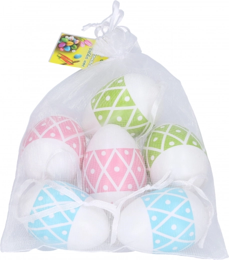 Dekoratīvas krāsainas plastmasas oliņas 4x6 cm