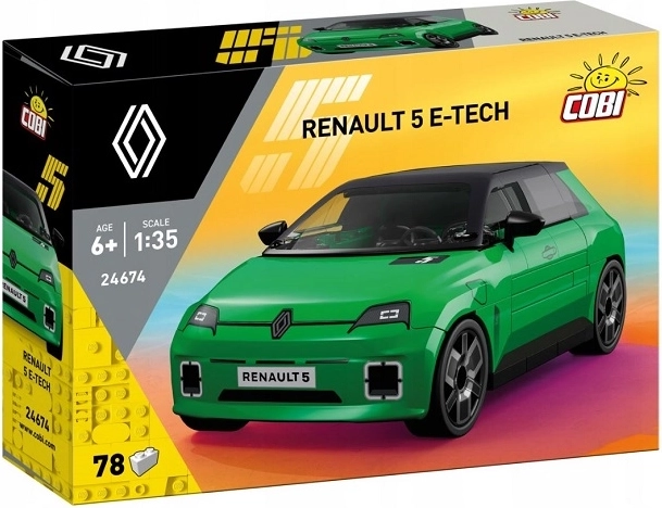 Cobi Renault 5 e-tech electric zaļš modelis no klucīšiem