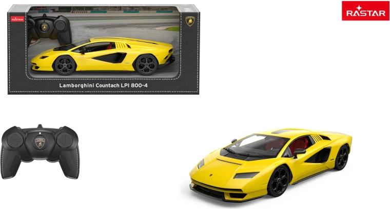 RC auto Lamborghini Countach LPI 800-4 Rastar 1:16 dzeltena
