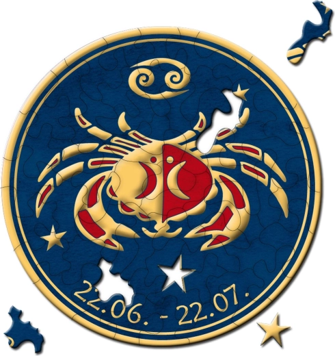 Apaļas puzles Zodiaks – Vēzis, 33 detaļas