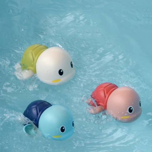 Woopie floating wind-up bath turtle – blue