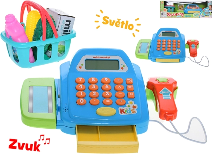 Interactive children's cash register with light and sound, 26 × 14.5 cm