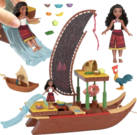 Mattel Disney Moana 2 Moana's Boat with Doll and Accessories