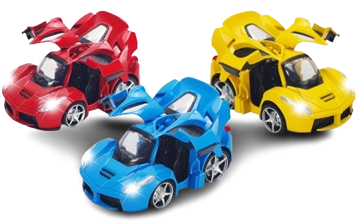 Metāla auto 1:32 ar atpakaļvilkšanas mehānismu, gaismu un skaņu