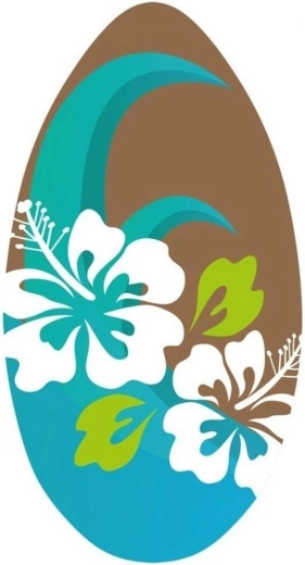 SportX koka skimboards ar ziediem 96 cm