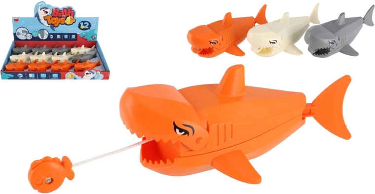Plastmasas uzvelkams ūdens haizivs 13 × 8 cm, 3 krāsas