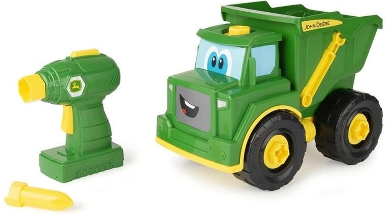 TOMY John Deere saliec un izjauc Johnny pašizgāzēju ar skrūvgriezi