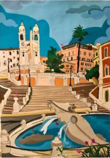 Norimpex Paint by Numbers Spanish Steps 40 × 50 cm