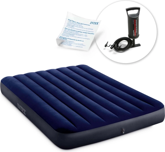 Inflatable mattress with hand pump 191 × 137 × 25 cm INTEX