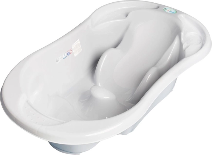 Children's anatomical bathtub with drain Comfort 2-in-1 – Grey