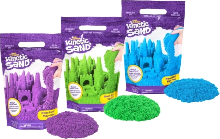 Spin Master Kinetic Sand Colour Sand – krāsainas kinētiskās smiltis (asorti)