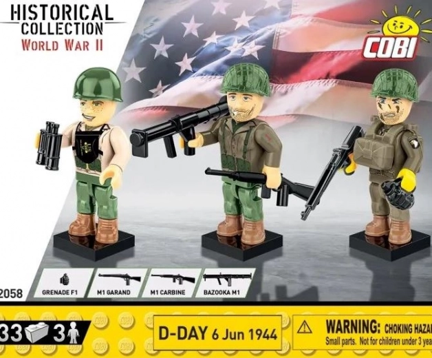 COBI HC WWII būvkomplekts – D-Day 1944. gada 6. jūnijs, figūriņas