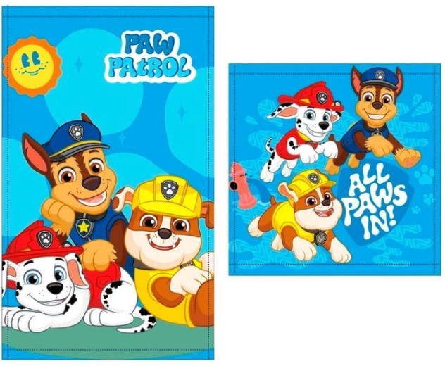 Paw Patrol hand and face towel set