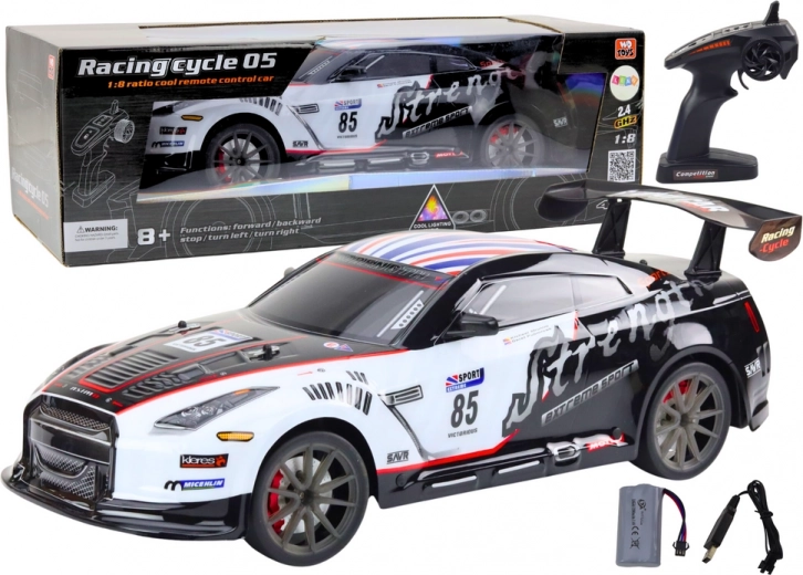 Liela RC sporta automašīna 1:8 ar gaismām un skaņām