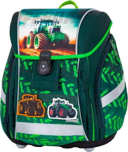 Premium Light School Backpack with Tractor Motif