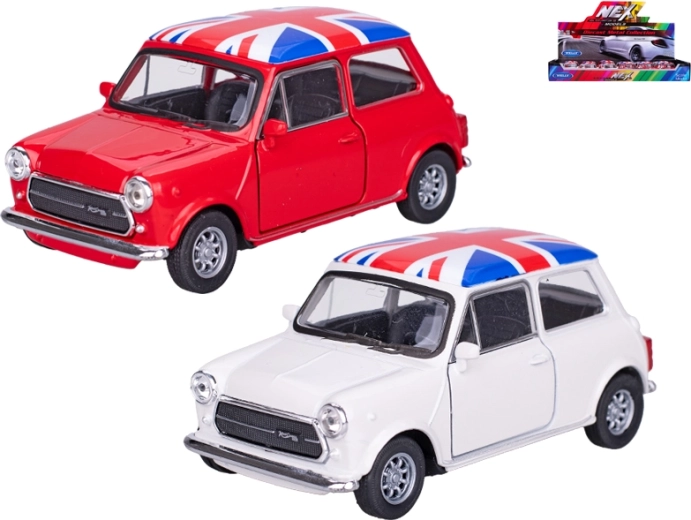 Metāla modelis Welly Mini Cooper 1300 UK 1:43 ar veramām durvīm un pull-back mehānismu