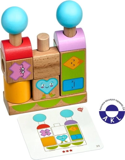 Lucy & Leo Shapes and Emotions – wooden puzzle with templates