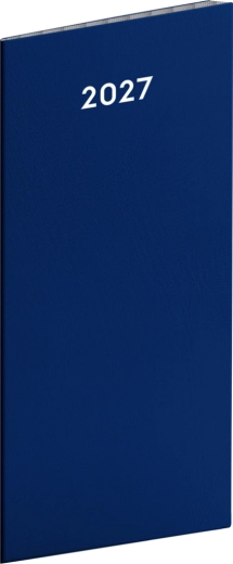 Notique pocket diary blue 2027 (monthly) 8 × 18 cm