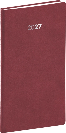 Notique pocket diary Balakon 2027 burgundy 9 × 15.5 cm