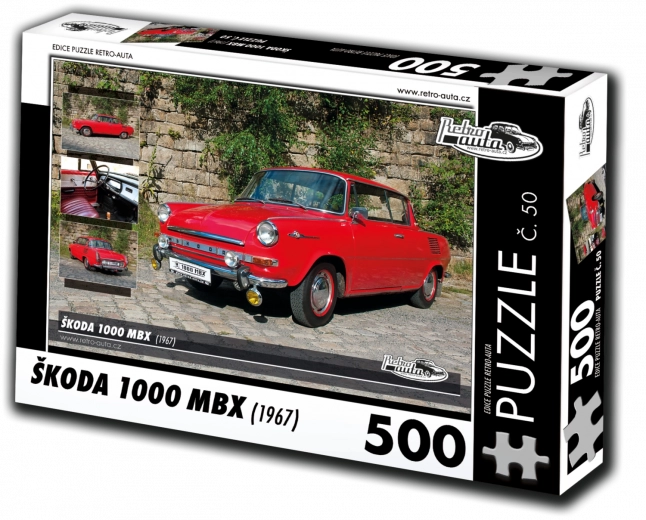 Puzle RETRO-AUTA Škoda 1000 MBX, 500 detaļas