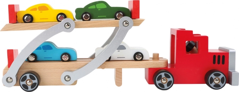 Koka kravas auto ar mašīnītēm small foot