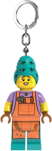 LEGO minifigūras Podniece kvēlojošs atslēgu piekariņš ar LED