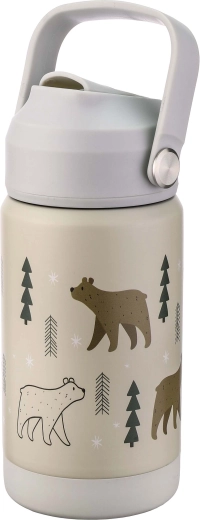 Stainless steel thermos with spout Kitchisimo 370 ml bear