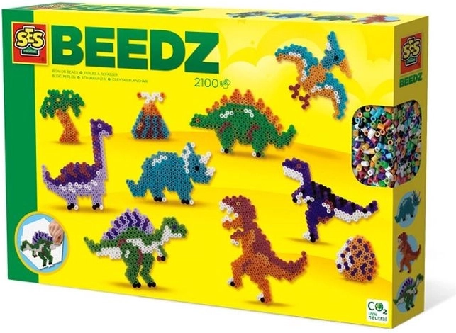 SES Creative Beedz Iron-on Fuse Beads Dinosaurs 2100 pcs